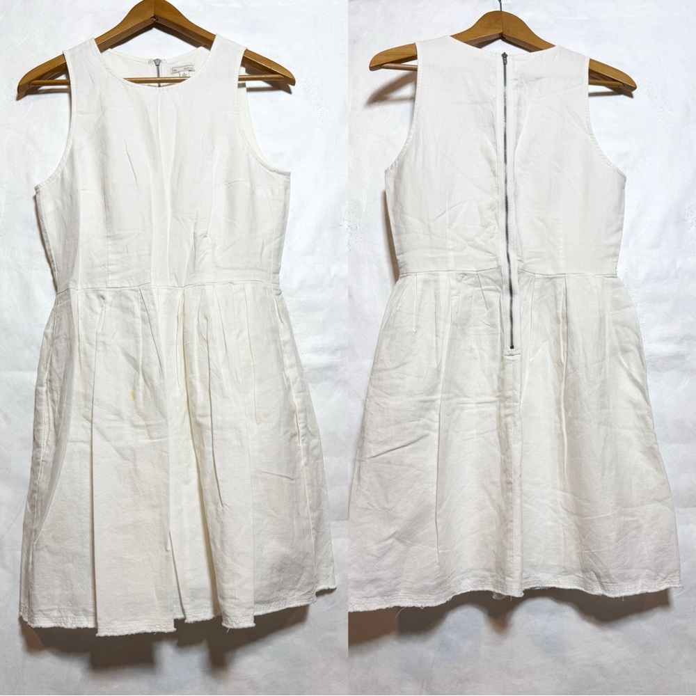 GAP White Linen Sleeveless Mini Dress (read description)